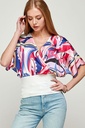 Blusa cruzada con cintura entallada