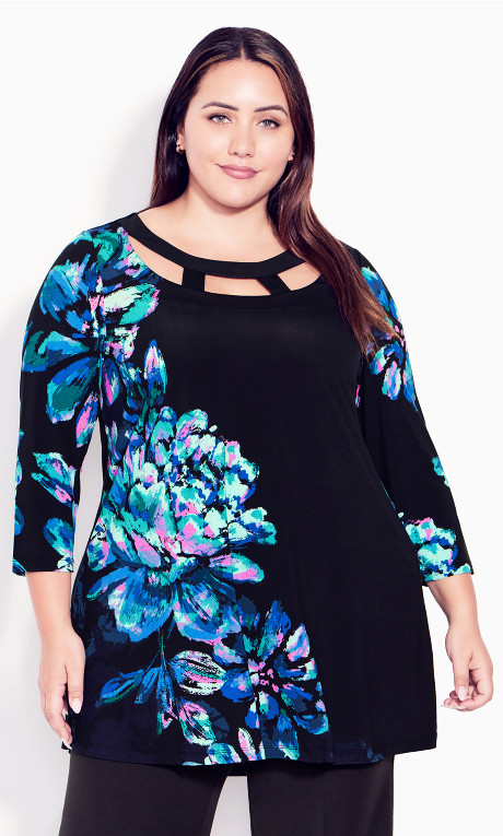 Blusa tipo túnica floral