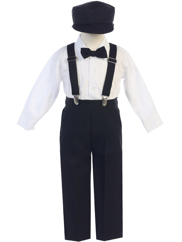 Conjunto pantalón tirantes con camisa manga larga