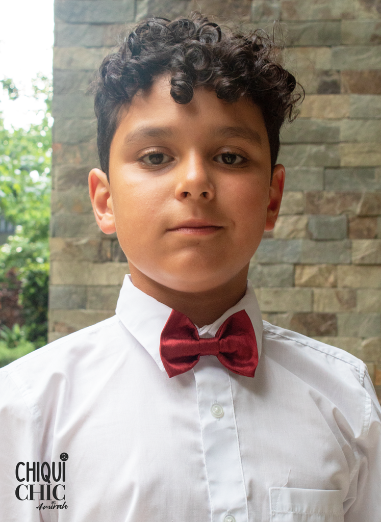 Pajarita de raso con clip