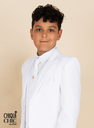 Corbata cremallera con cruz dorada