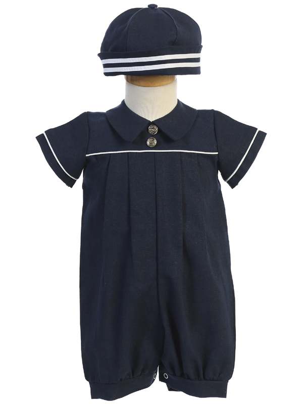 Romper con gorro y detalle de lineas