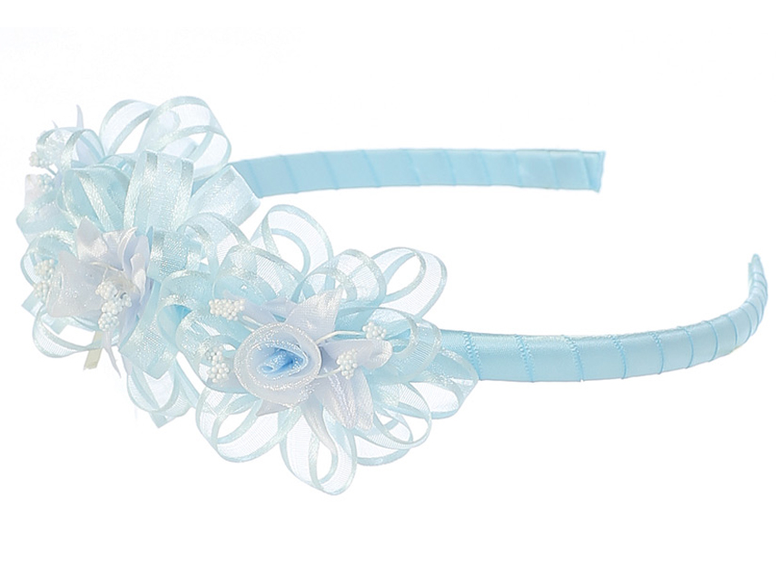 Diadema con flores de organza