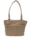 Bolso tote de cuero Nappa Cappuccino