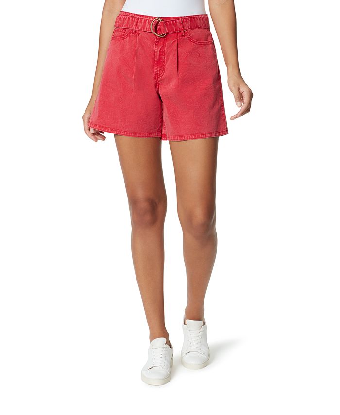 Shorts plisados de talle alto