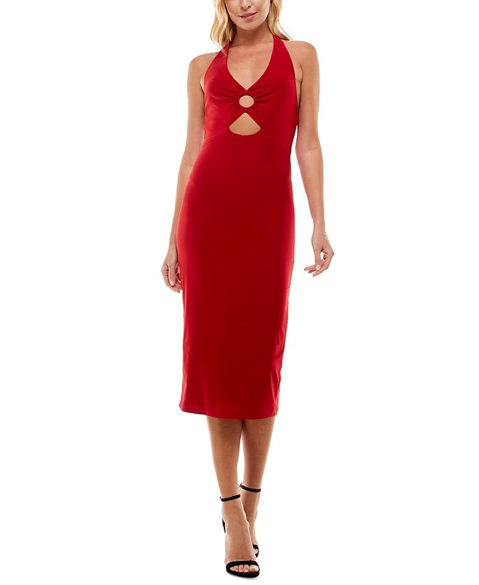 Vestido midi con abertura frontal