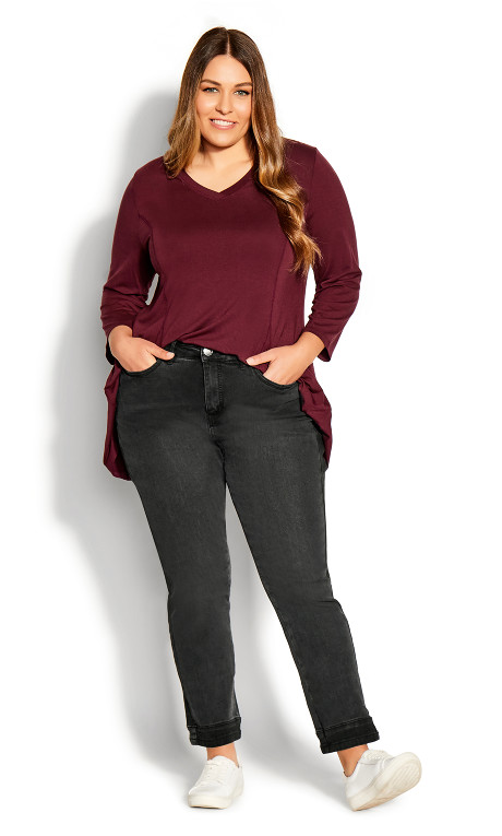 Jeans con ribete en contraste
