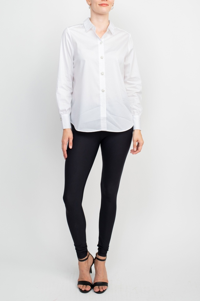 Camisera con botones brillantes
