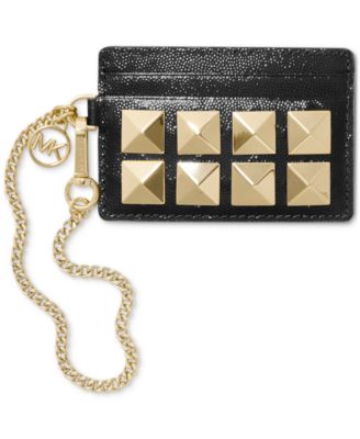 Tarjetero de piel texturizado