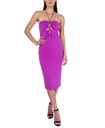 Vestido midi con cuello halter