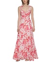 Vestido maxi floral con tiras en la espalda