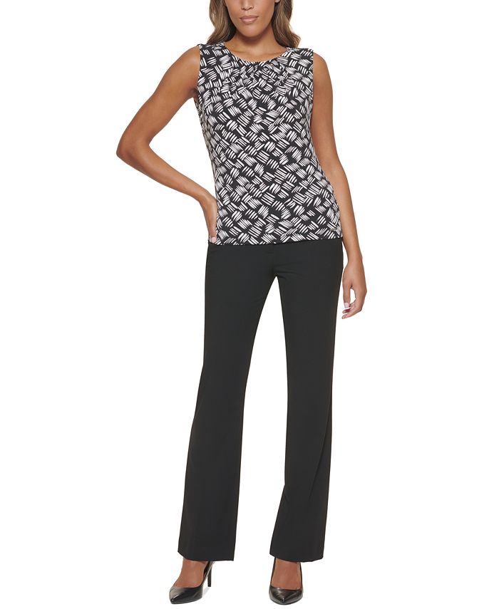 Blusa de cuello plisado