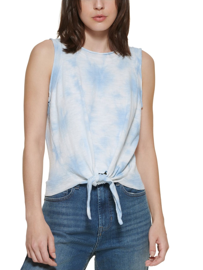 Blusa con dobladillo anudado