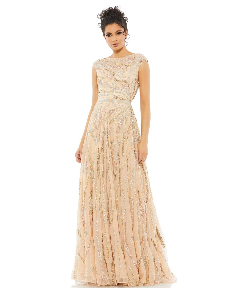 Vestido con lentejuelas bordadas