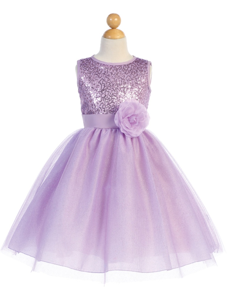 Vestido de malla de lentejuelas con tul Glitter