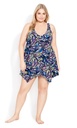 Vestido de baño con estampado de plumas