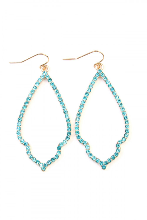 Aretes de gota marquesa con pedrería