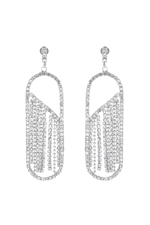 Aretes ovalados con pedrería