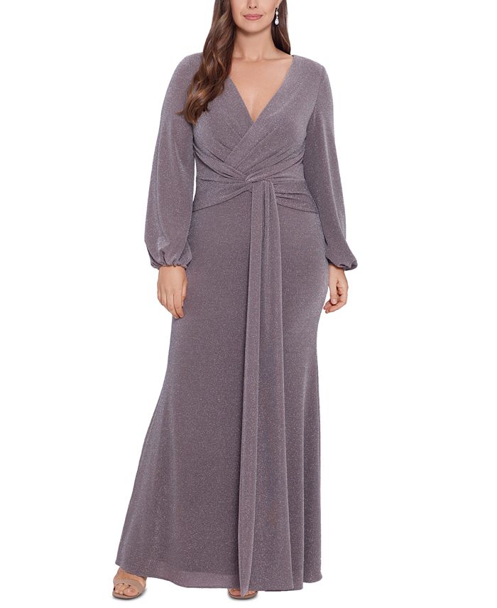 Vestido metálico drapeado