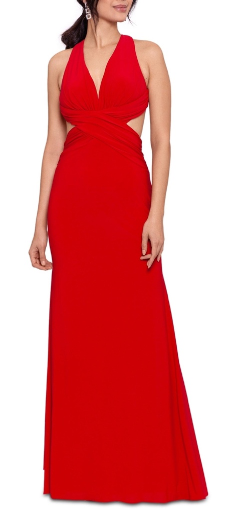 Vestido ajustado de espalda cruzada