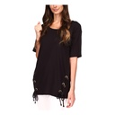 Blusa tipo túnica con ojales laterales