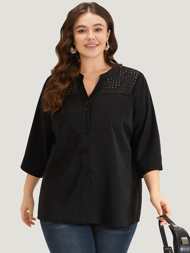 Blusa con detalle de muescas