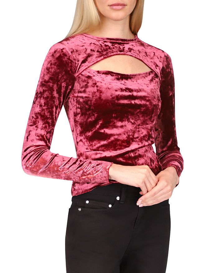 Blusa de terciopelo de manga larga