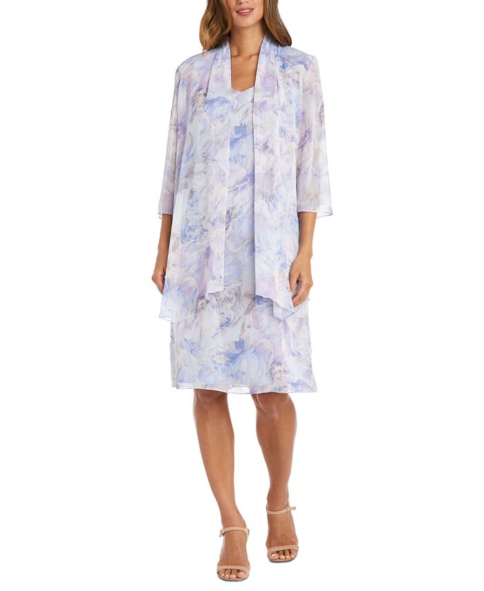 Vestido y chaqueta de estampado floral