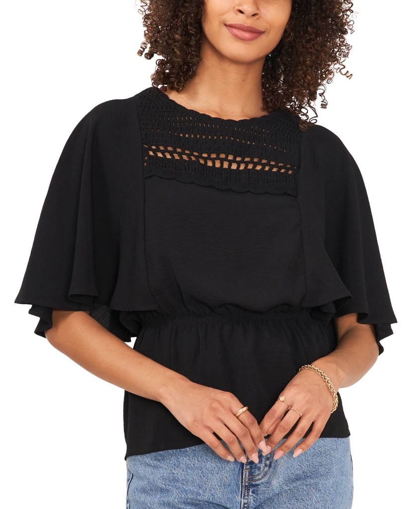 Blusa peplum crochet