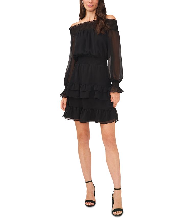 Vestido con volantes en la falda