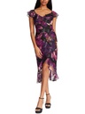 Vestido midi con estampado metalico