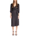 Vestido midi cruzado Jacquard
