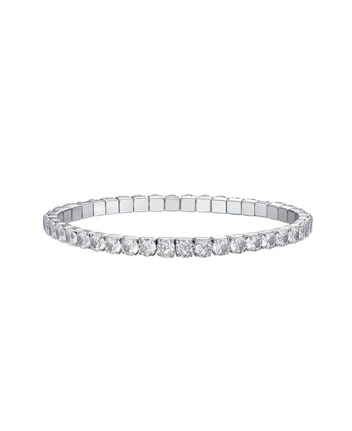 Pulsera strech de circonias delgada