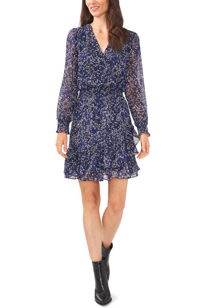 Vestido estampado a capas