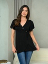 Blusa traslapada con botones 