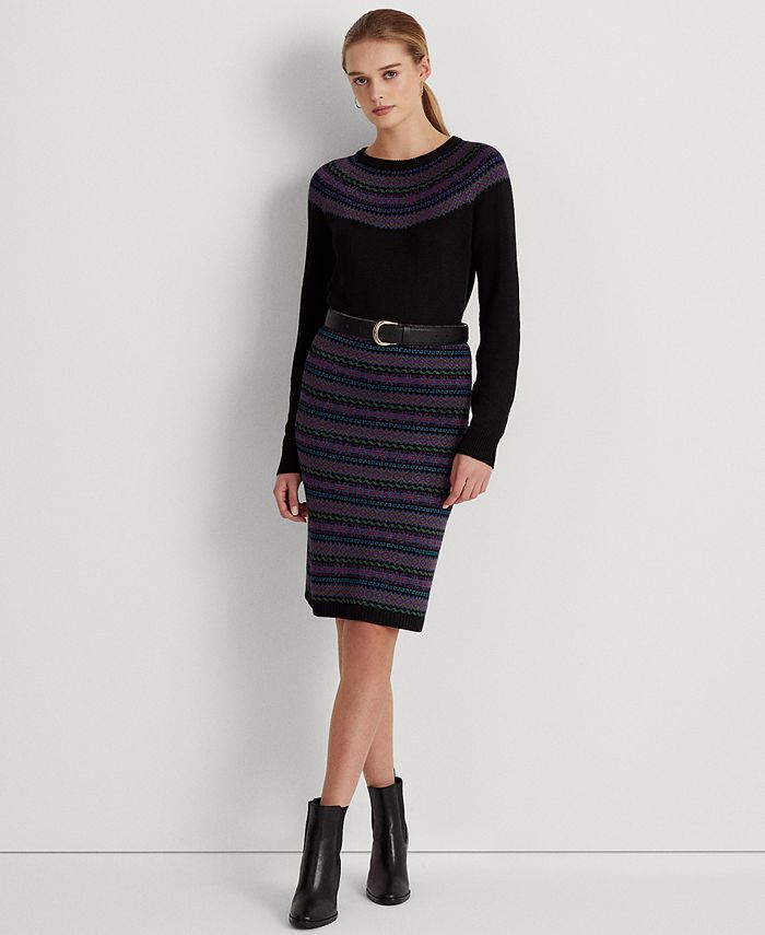 Falda tejida con cintura elastica
