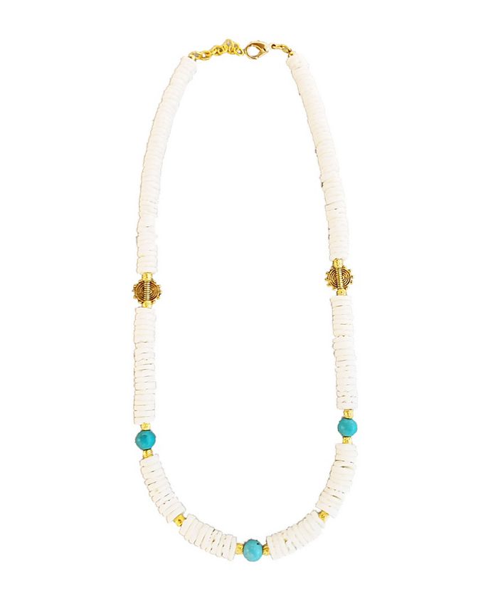 Collar porus con piedra sintética