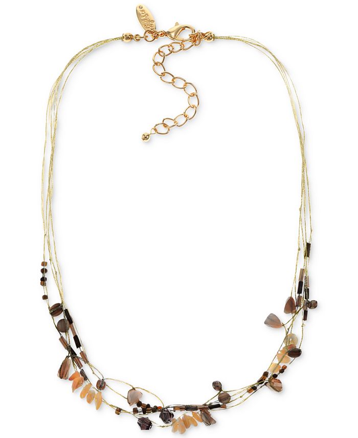 Collar a capas de lazo y cuentas