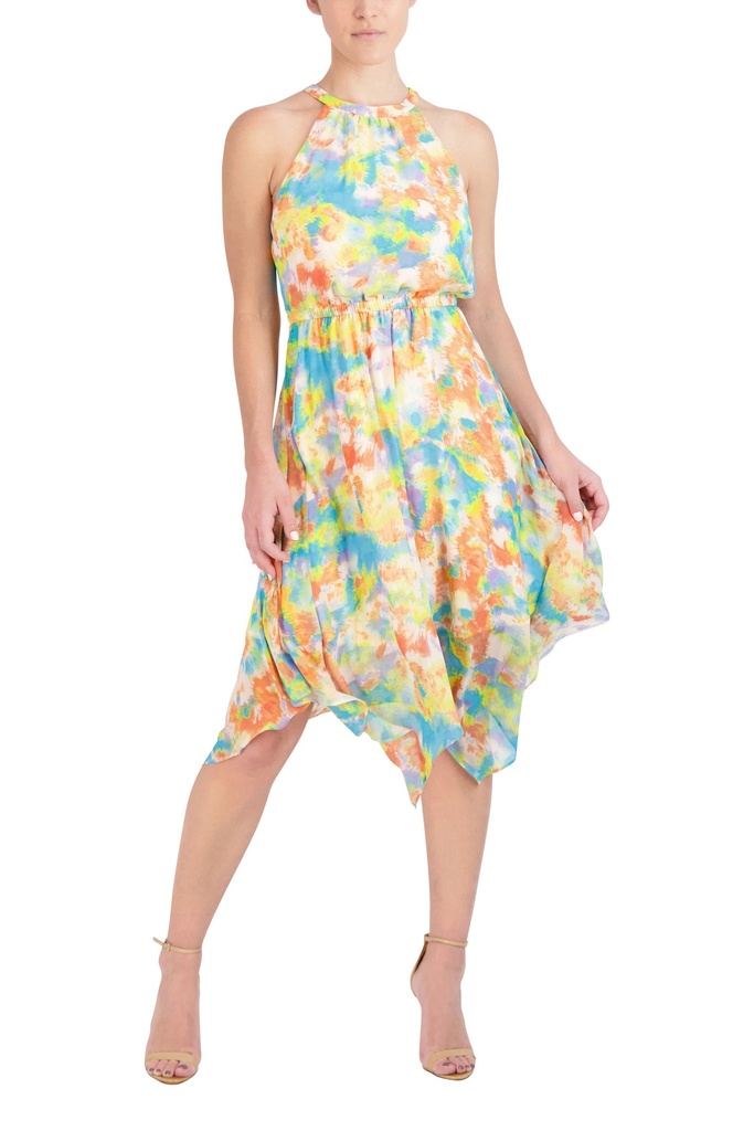 Vestido con volantes alto bajo