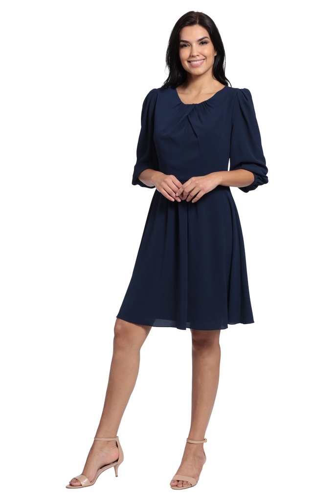 Vestido crepe plisado 