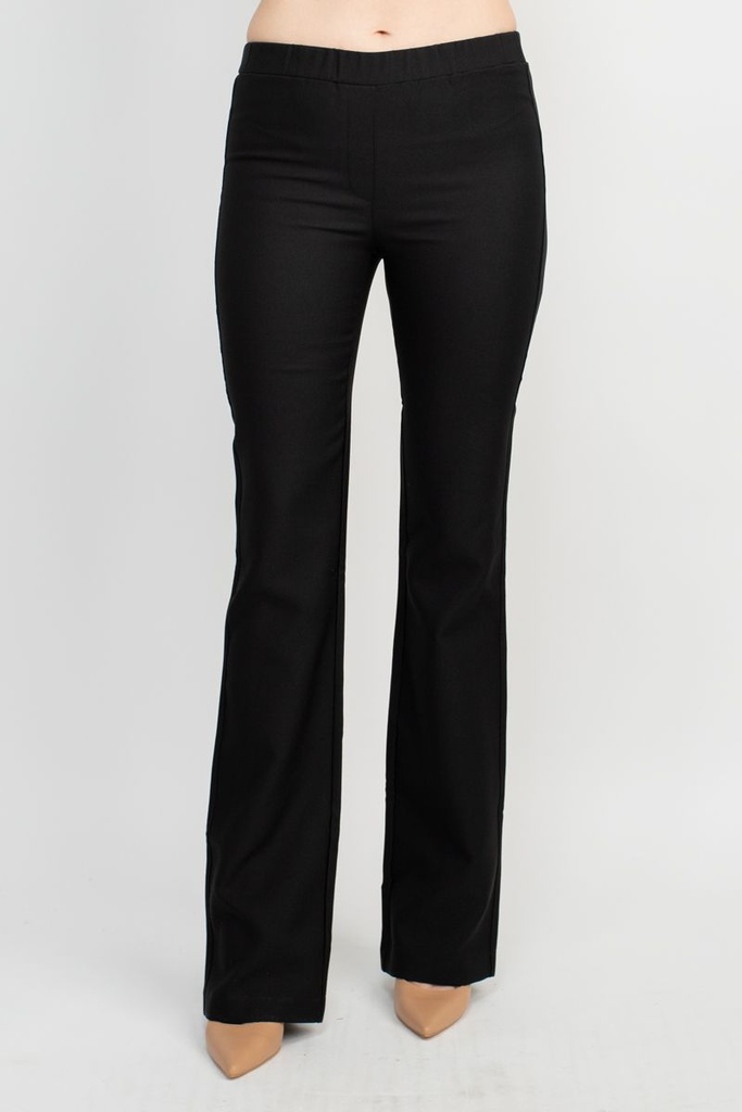 Pantalón recto de cintura elástica