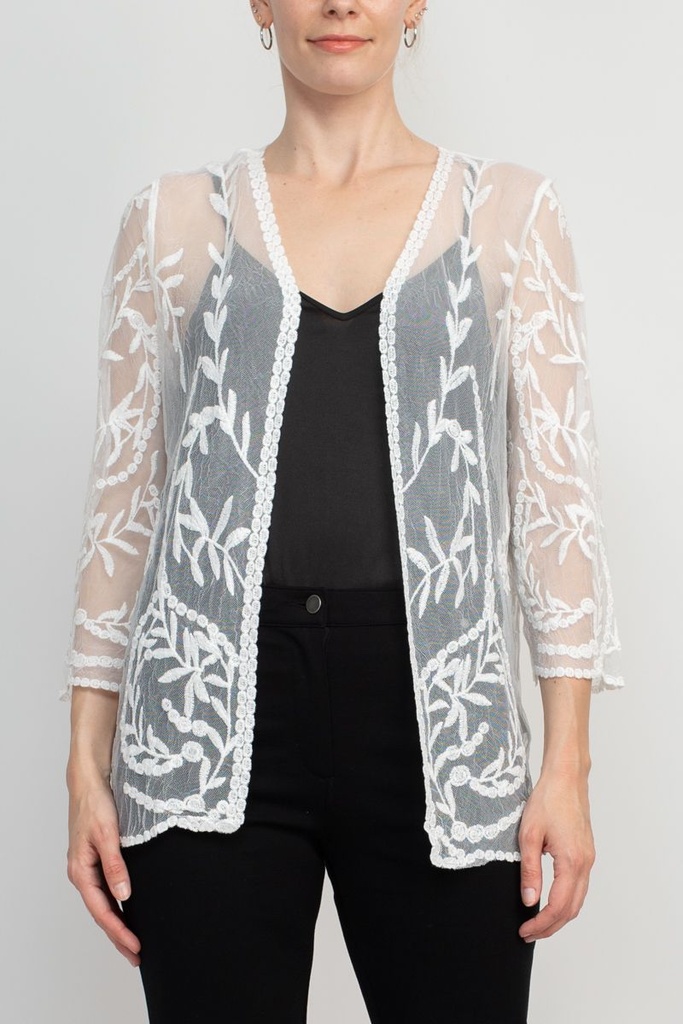 Chaqueta de encaje floral