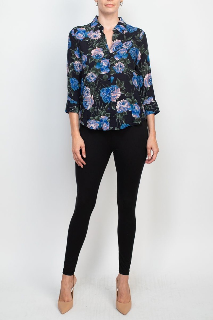 Camisera tejida floral 