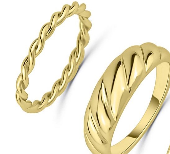 Anillos de doble banda pulido