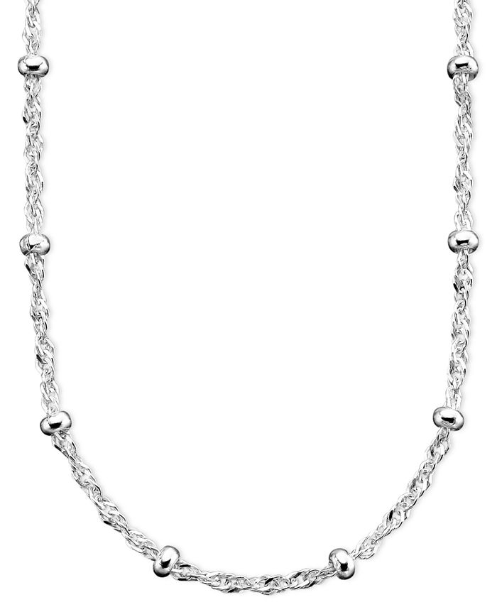 Cadena de plata con cuentas