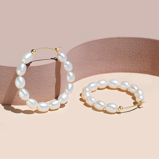 Aros de perlas pequeñas