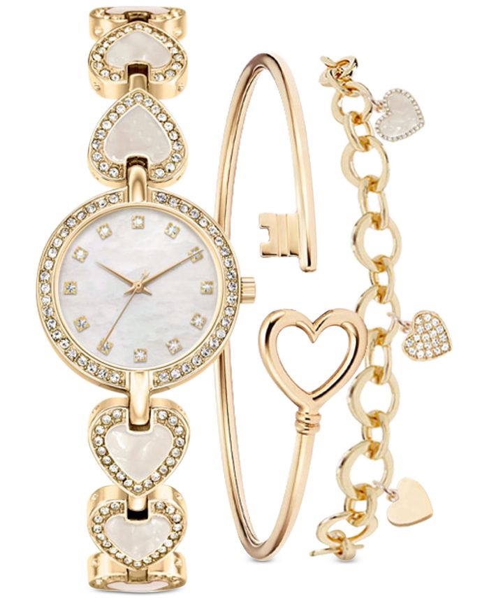 Set de reloj y pulseras de corazón