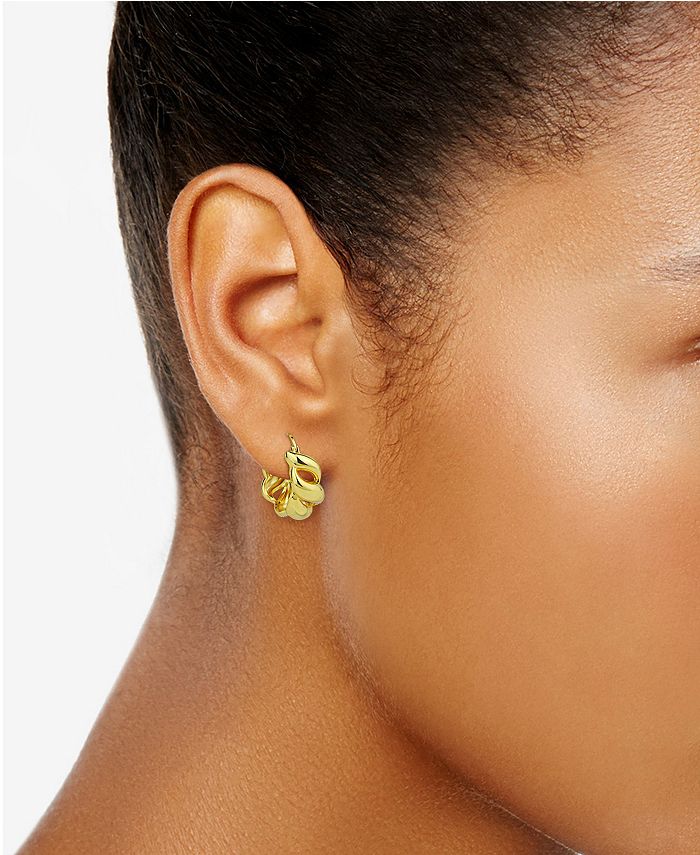 Aretes de aro abierto retorcido