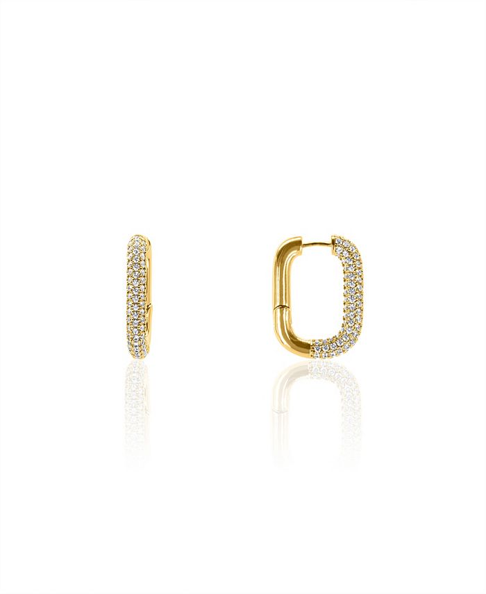 Aretes ovalados con cristales