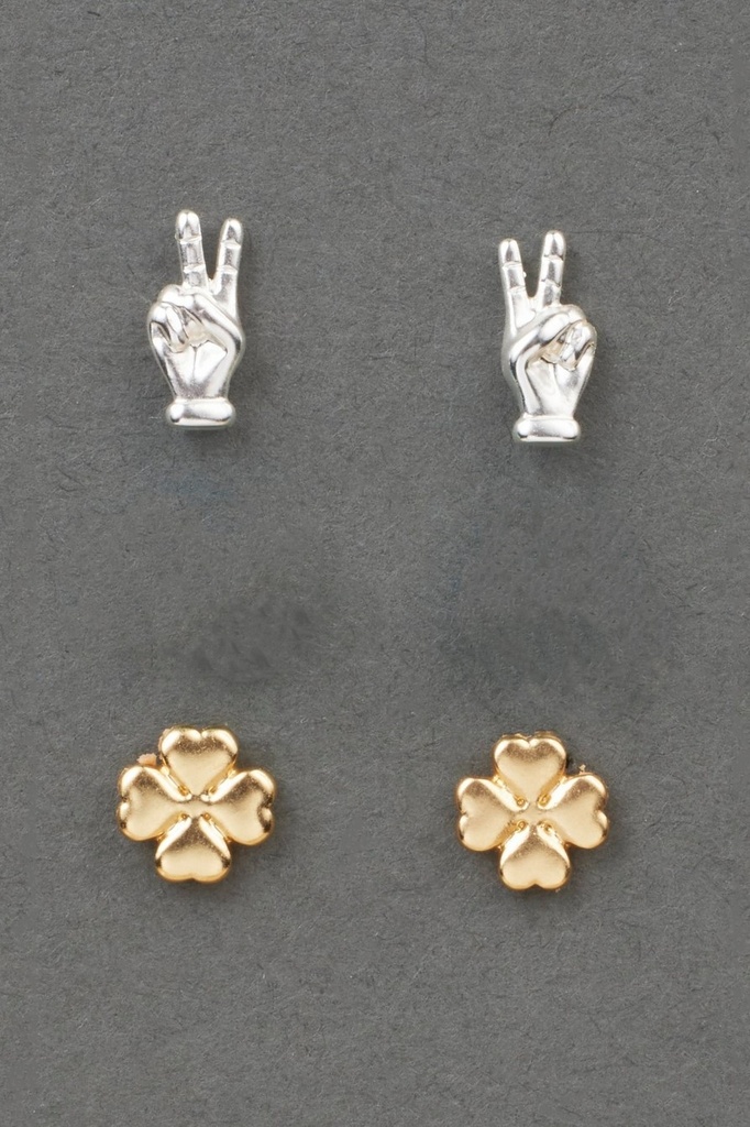 Aretes con amuletos de la suerte